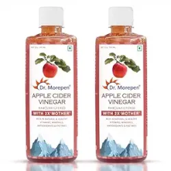 Dr. Morepen: Apple Cider Vinegar With 2x Mother Raw & Unfiltered - Buy 1 Get 1 Free Vinegar - (2 x 0.5 L)