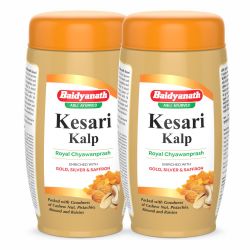 Baidyanath: Kesari Kalp Chyawanprash | Natural Immunity Booster |Enriched with Gold, Silver and saffron - Pack Of 2 (1kg Each)