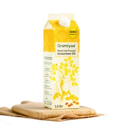 Gramiyaa: Wood Cold Pressed Groundnut Oil (Peanut Oil) - 1 Ltr