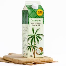 Gramiyaa: Wood Cold Pressed Coconut Oil - 1 Ltr