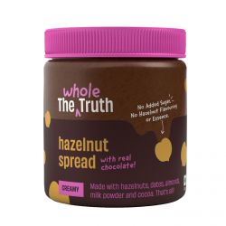 The Whole Truth: Hazelnut Spread - Creamy - 200g - No Added Sugar - No Palm Oil - No Preservatives - No Artificial Flavour