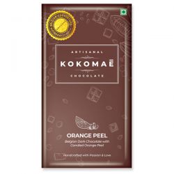 Kokomae: Belgian Dark Chocolate with Orange Peel - 50 gm
