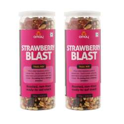 Omay Foods: Strawberry Blast Trail Mix - Pack of 2 (160gm each)