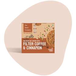 The Snack Company: Filter Coffee Cookie with Cinnamon  210gm | Oats & Multiseed Cookies