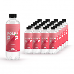 Polka Pop: Cranberry Sparkling Water - Pack of 24 (350ml Each)