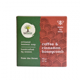 Last Forest: Artisanal, Handmade Beeswax Honeycomb Soap  - 100 gms Coffee and Cinnamon