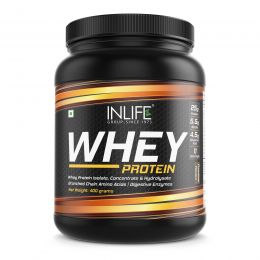 INLIFE: 100% Whey Protein Isolate Powder - 400 Grams (Chocolate)