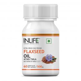 INLIFE: Flaxseed Oil Omega 3 6 9 Supplement - 60 Vegetarian Capsules
