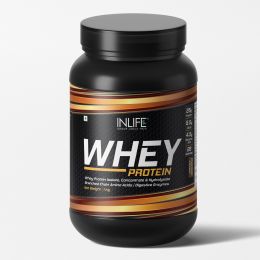 INLIFE: 100% Whey Protein Isolate Powder Supplement - 1 Kg (Chocolate Flavour)