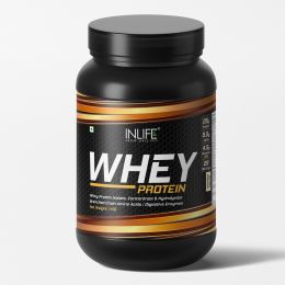 INLIFE: 100% Whey Protein Isolate Powder Supplement - 1 Kg (Vanilla Flavour)