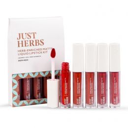 Just Herbs: Just Herbs Ayurvedic Liquid Lipstick Kit Set of 5 - 10 ml (Deeps & Reds)