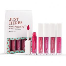 Just Herbs: Just Herbs Ayurvedic Liquid Lipstick Kit Set of 5 -10 ml (Brights & Pinks)