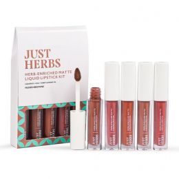 Just Herbs: Just Herbs Ayurvedic Liquid Lipstick Kit Set of 5 - 10 ml (Nudes & Browns)