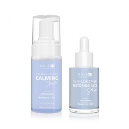 Noiant: Calm+ Restore Combo Of Serum And Cleanser Infused With Niacinamide and Blueberry