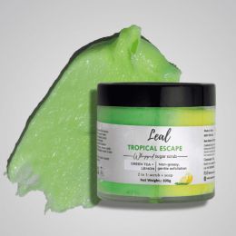Leal Cosmetics: Tropical Escape Green Tea Lemon Sugar Scrub - 100gm