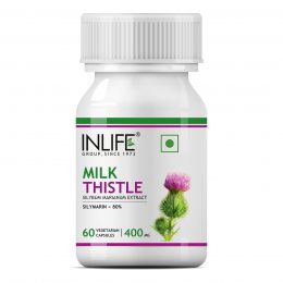 INLIFE: Milk Thistle 80% Silymarin, 400 mg - 60 Veg. Capsules