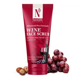 NutriGlow Cosmetics: Advanced Pro Formula Wine Face Scrub - 100gm