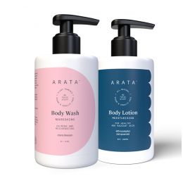 Arata: Hydrating Bath & Body Combo - Body Wash & Body Lotion - 300ml Each