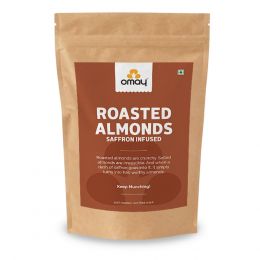 Omay Foods: Classic Salted Roasted Almonds Pouch - 400gm