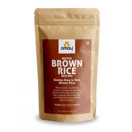 Omay Foods: Beaten Brown Rice Pouch - Desi Mix - 400gm