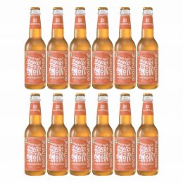 Coolberg: Non Alcoholic Beer Glass Bottle - Peach - Pack of 12 - 330ml Each