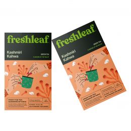 FRESHLEAF: Kashmiri Kahwa Green Tea - For Eliminating Toxins and Nourishing Skin - 40 Tea bags ( Pack of 2 )