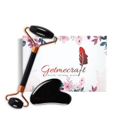 Getmecraft: Black Obsidian Roller and Gua Sha Set