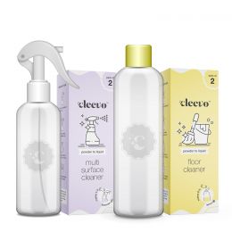 Cleevo: Powder To Liquid Ultimate Cleaning Combo Floor Cleaner With Bottle Pack Of 2