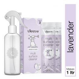Cleevo: Powder To Liquid Glass And Multi Surface Cleaner With Spray Bottle Of 2 Lavender - 500ml Each