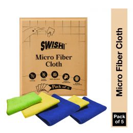 Cleevo: Microfiber Cleaning Cloths Purpose Wash Cloth - Pack Of 5