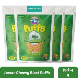BEBE BURP: Grandma's Super Puffs Jowar Cheesy Blast - Pack of 4 - 35gm Each