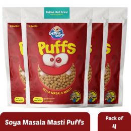 BEBE BURP: Grandma's Super Puffs Soya Masala Masti - Pack of 4 - 35gm Each