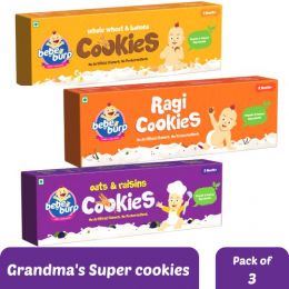 BEBE BURP: Baby Food Cookies Combo - Pack of 3 -150gm Each