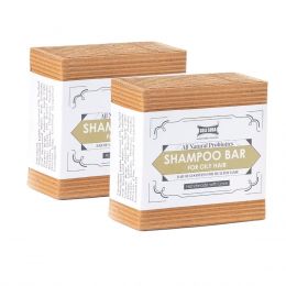 GOLI SODA: Goli Soda All Natural Probiotics Shampoo Bar for Oily Hair - 90gm Pack Of 2