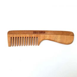 GOLI SODA: Goli Soda Neem Wood Comb Wide Tooth with Handle - 35gm