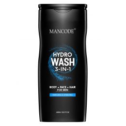 Mancode: Hydro Body Wash 3 in 1 Body - Face Wash & Hair Shampoo - 450ml