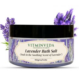 VITMINVEDA: Natural Lavender Bath Salt - 150 gm