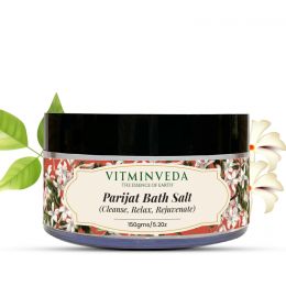VITMINVEDA: Natural Parijat Bath Salt - 150 gm