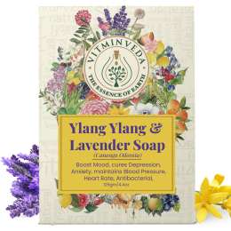 VITMINVEDA: Ylang Ylang Herbal Soap Bar - 125 gm