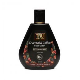 TRU HAIR & SKIN: Charcoal & Coffee Body Wash - 200ml