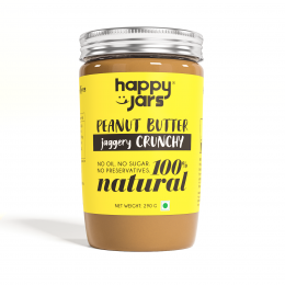 Happy Jars: Jaggery Crunchy Peanut Butter 290g