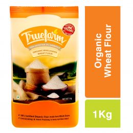Truefarm: Organic Wholegrain Wheat Flour - 1kg - Pack of 2