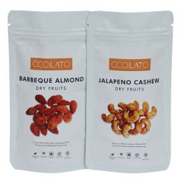 CCOLATO: Barbeque Almond & Jalapeno Cashew - 100gm each
