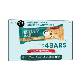 F'iT Nutrition: Premium Energy Bar - Almonds Sea Salt & Dark Chocolate - Pack of 4 (35gm Each)