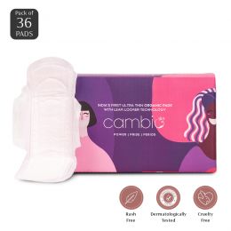 Cambio: Organic Sanitary Pads - Light Absorbency Pads With Disposal Cover - 36 Pads