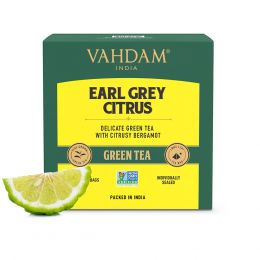Vahdam Teas: Earl Grey Citrus Green Tea 30gm