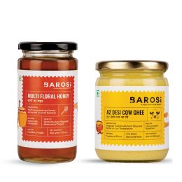 BAROSI: A2 Desi Cow Ghee & Multi Floral Honey Combo