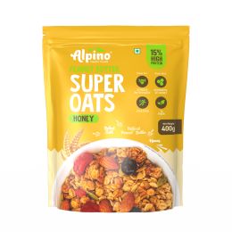 Alpino: High Protein Super Rolled Oats Honey - 400gm