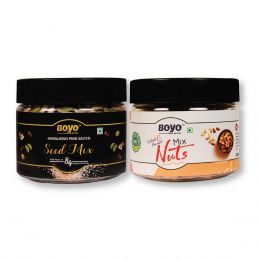 BOYO: Premium Nuts Mix & Seeds Mix Combo Pack - 450gm