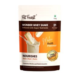 FitFeast: Wonder Whey Shake - Malai Kulfi - 750gm